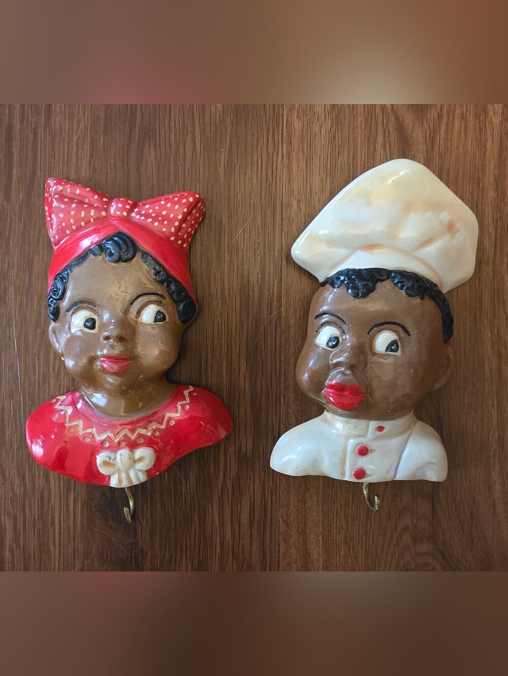 Vintage Black Americana Chalkware Set